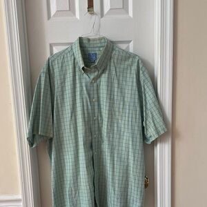 Jos. A. Bank Light Green Checkered Shirt